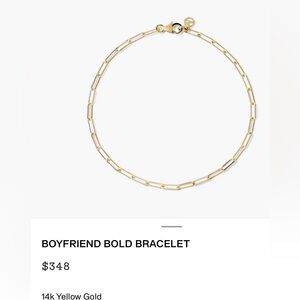 Mejuri 14k Gold Boyfriend Bold Bracelet